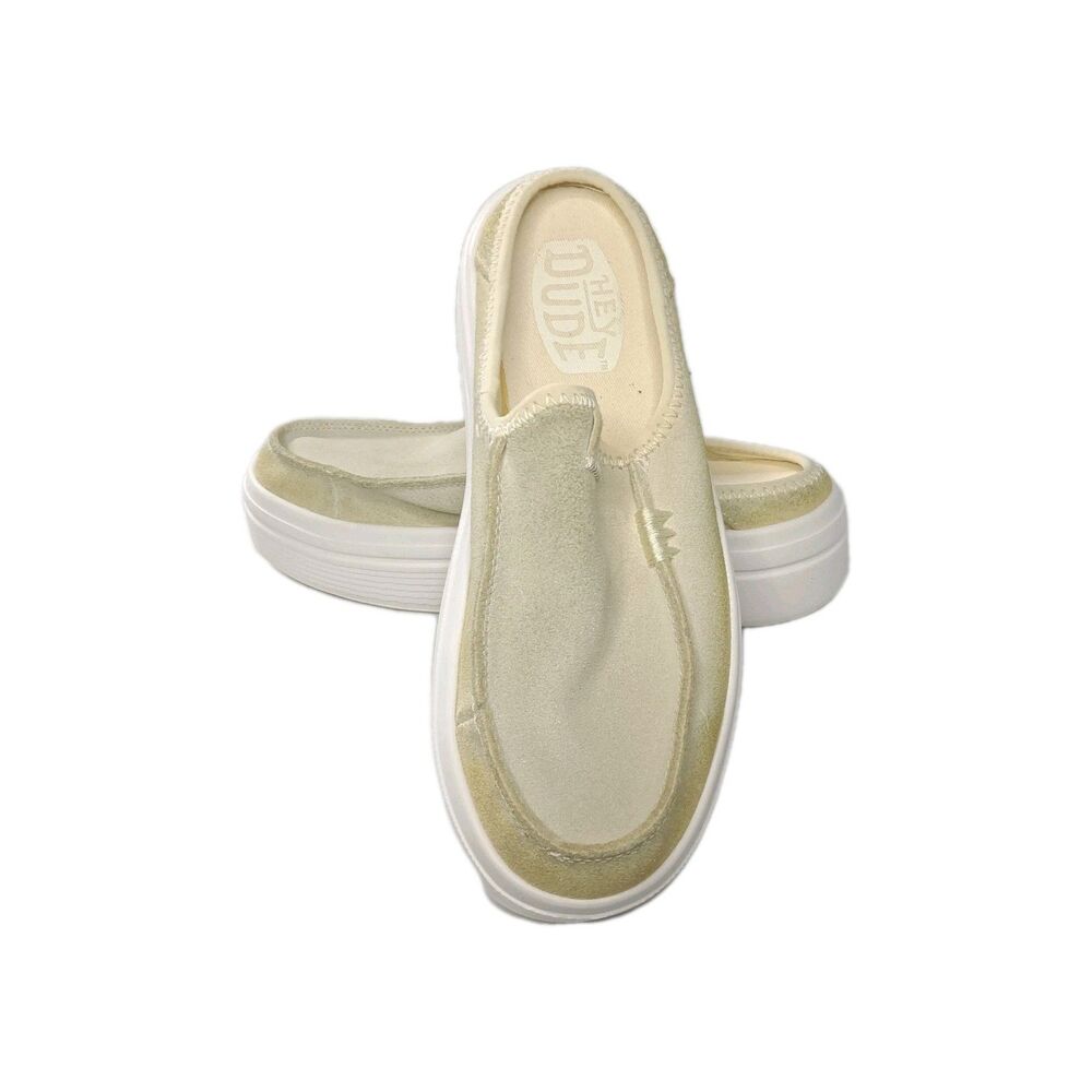 Hey Dude Austin Lift Classic Mule Shoes Women's Size 6 Custard Cream - Picture 6 of 11